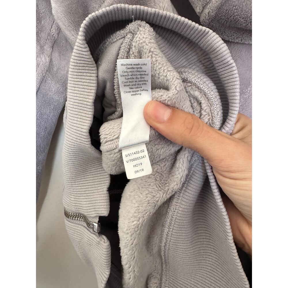 Athleta Grey Triumph Hoodie Double Cozy Karma Full Zip Jacket Size Small - Picture 6 of 6